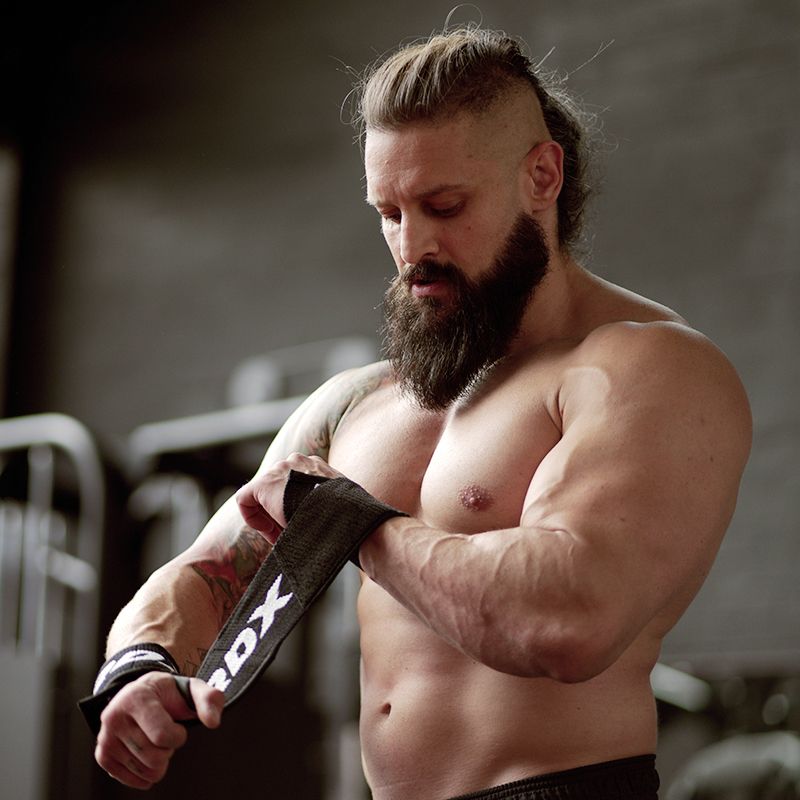 RDX Profesionální zápěstní bandáže do posilovny, černé